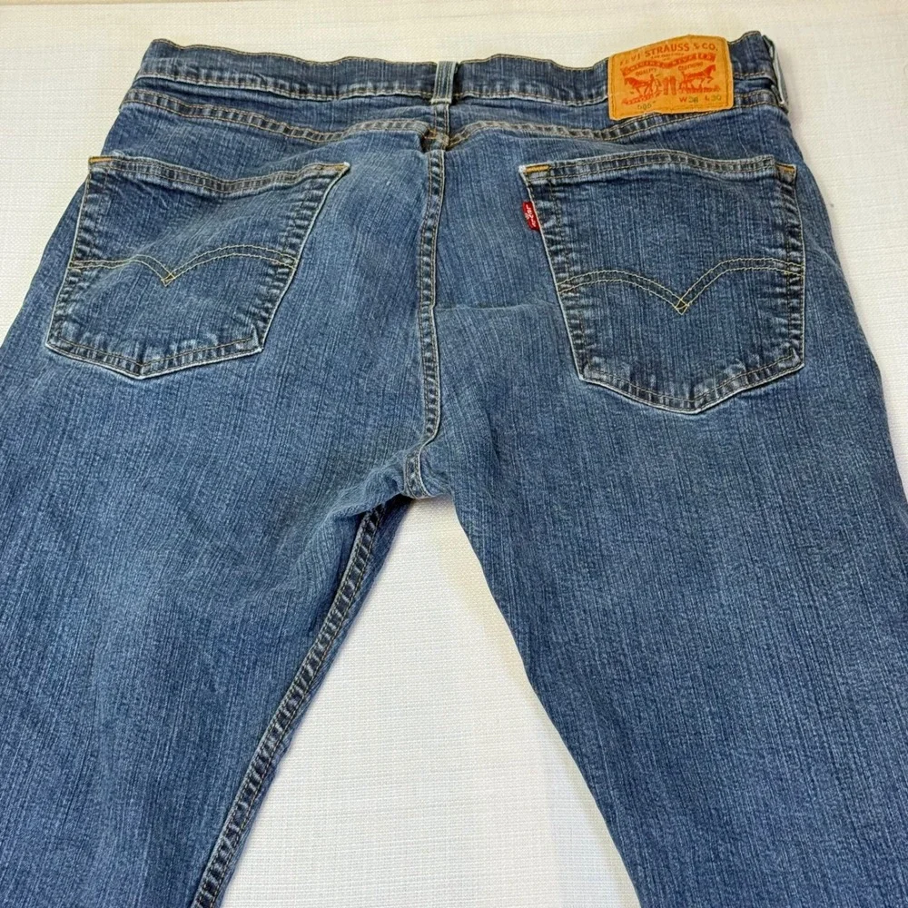 Levi Strauss Co 505 Mens W36 L30 Blue Denim Jeans Classic Fit‎ Straight Leg